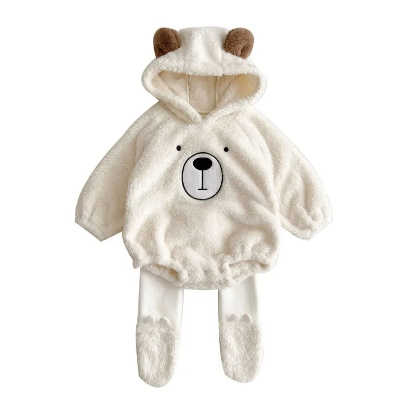 TinyTales Bear Hugs Set – Fluffigt 2-delat Set med Björnluva