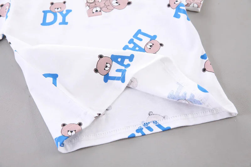 TinyTales Dear Bear Set – 2-delat Sommarset med Pikétröja & Jeansshorts