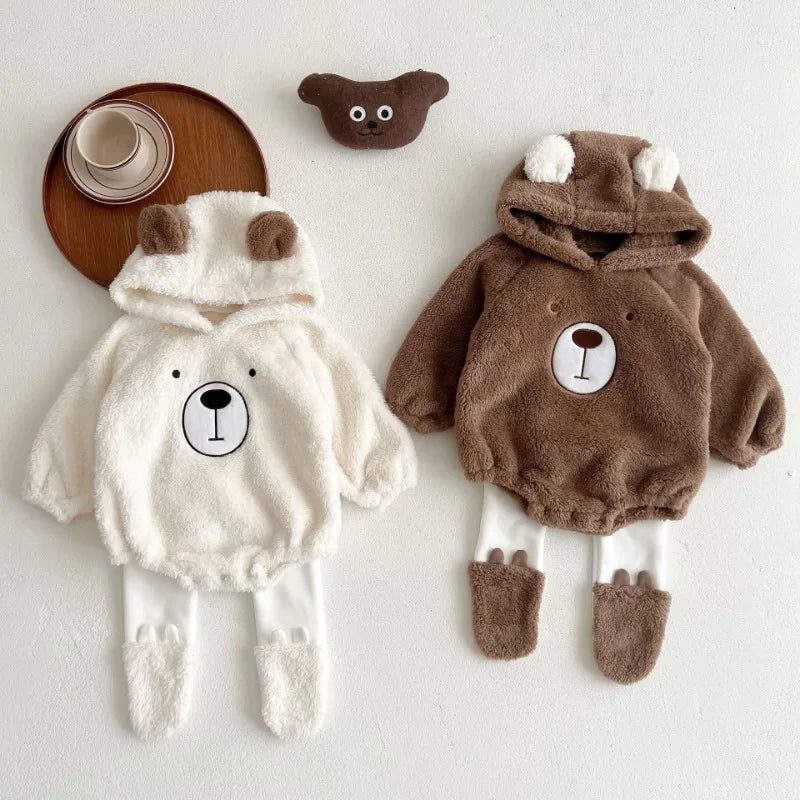 TinyTales Bear Hugs Set – Fluffigt 2-delat Set med Björnluva