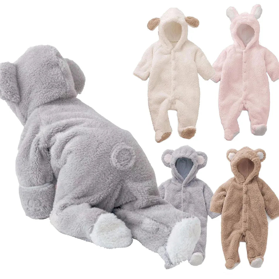 TinyTales Bear Ears Jumpsuits – Naturlig Mjukhet & Tidlös Charm